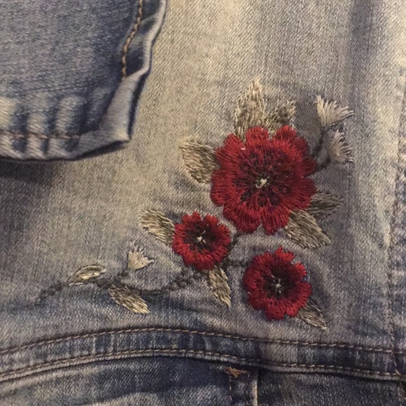 Embroidered Light Denim Jacket - Picture 2 of 5